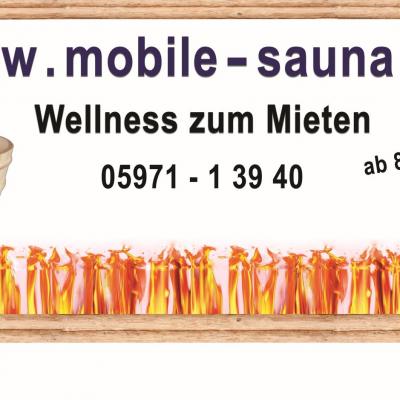 Werbung Banner Mobile Sauna 